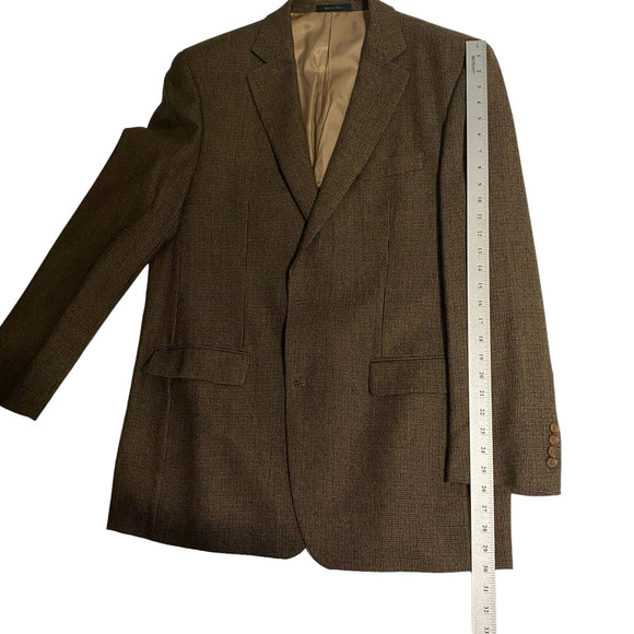 Men's 44L LAUREN RALPH LAUREN Lambs' Wool LELA Sport Coat Blazer Jacket Brown - Picture 9 of 16